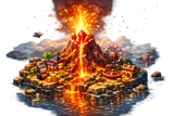 Vulkan Casino hero object levitating in air with glowing particles and soft neon rim light